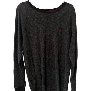American Eagle Outfitters Men's Gray Thermal Classic Fit Long Sleeve Shirt XL